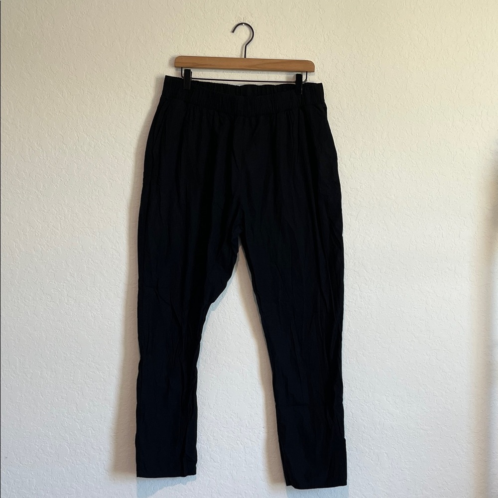 For Days Cotton Elastic Waist Black Pants